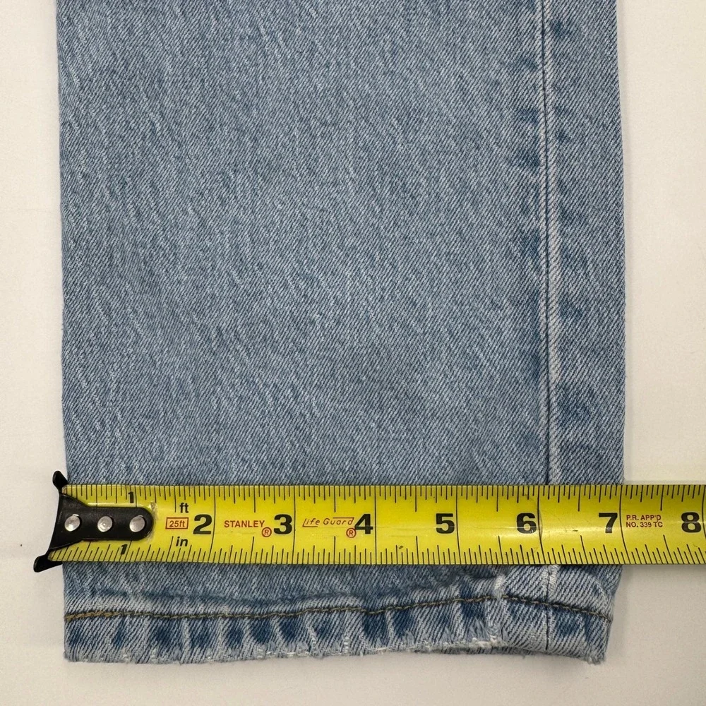 Levis 501 Original Fit Jeans Mens W29 L30 Light Wash Blue Straight‎ Leg Denim